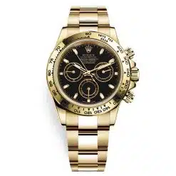 Rolex Cosmograph Daytona 116508-0004 Black Index Oyster Yellow Gold Mens Watch