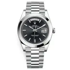 Rolex Day-Date 228206 Black Index 40mm Platinum Men's Watch