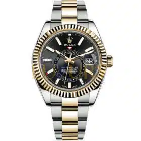 Rolex Sky-Dweller 326933-0002 Black Dial 18K Yellow Gold & Stainless Steel 42mm Watch