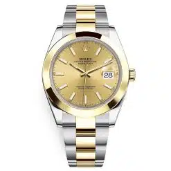 Rolex 126303-0009 Datejust 41mm Champagne Index Oyster Steel and Yellow Gold Mens Watch
