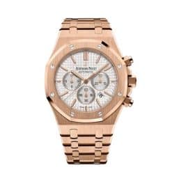 Audemars Piguet 26320OR.OO.1220OR.02 Royal Oak 18k Rose Gold 41mm Silver Dial