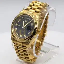 Alternative view of Rolex Day-Date II 218238 18K Yellow Gold Black Wave Arabic Dial 41mm Watch