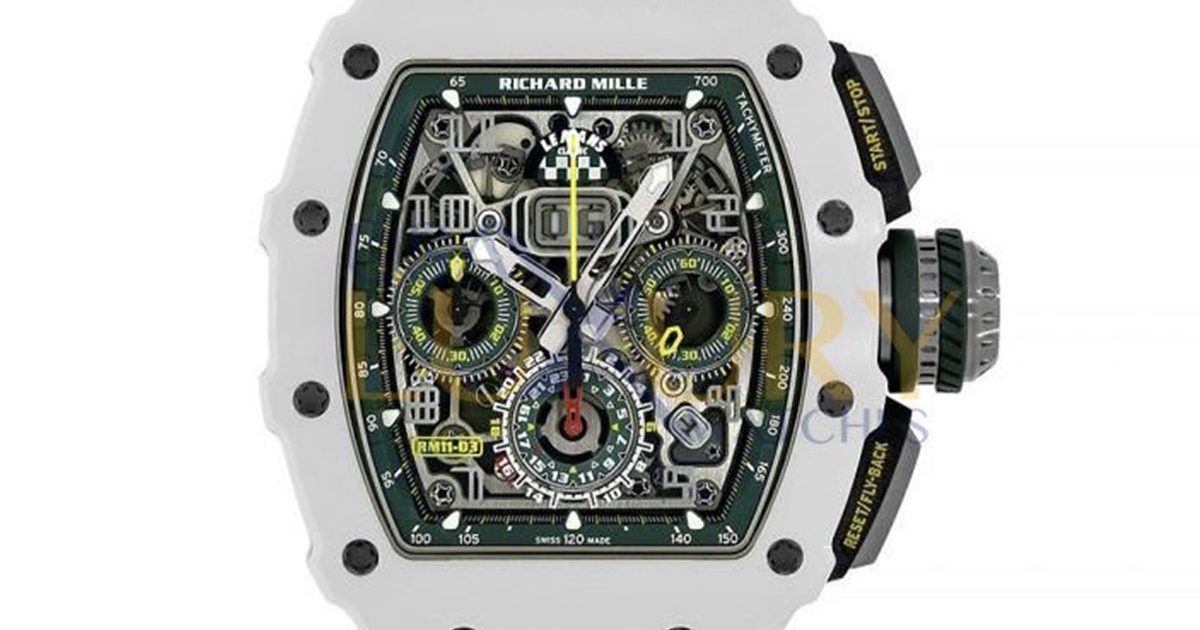 Richard Mille RM11 03 Le Mans Classic White Atz Ceramic Flyback