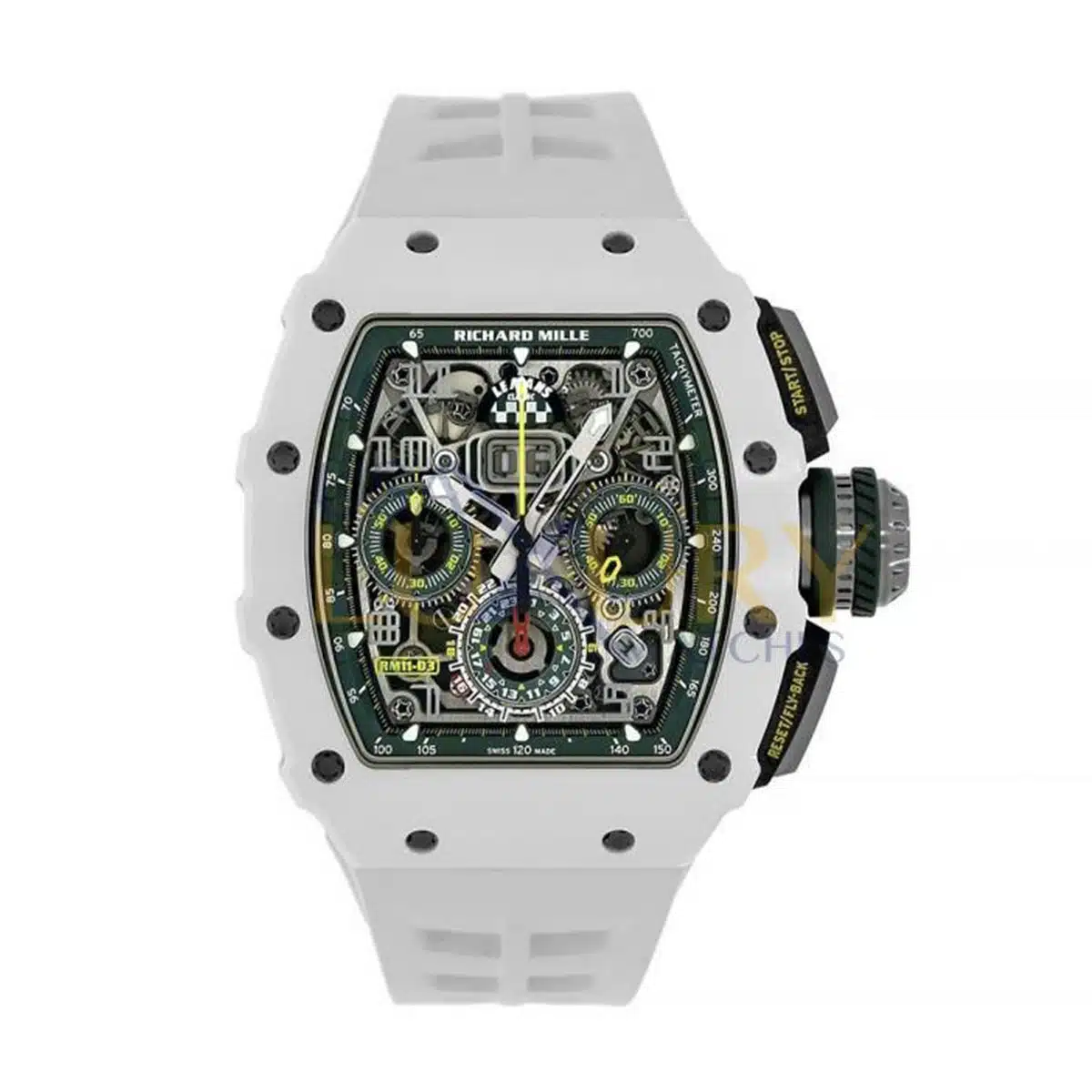 Richard Mille RM 11-03 腕時計 Richard Mille RM11-03 Le Mans Classic White Atz Ceramic Flyback