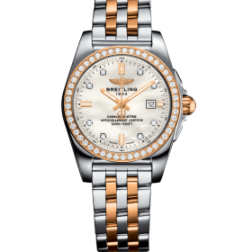 Breitling Breitling C72348531A1C1 GALACTIC 29 SLEEK 29mm Stainless Steel and 18k Rose Gold Mother-of-pearl Dial