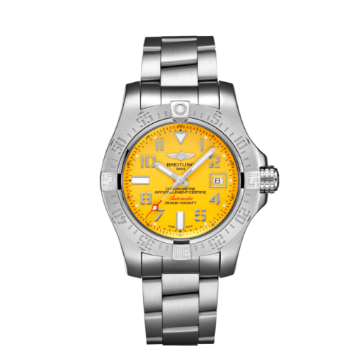 Breitling Avenger II Seawolf, Stainless Steel, 45mm, Yellow dial, A17331101I1A1