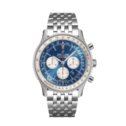 Breitling AB0127211C1A1 Navitimer B01 Chronograph 46 Stainless Steel Aurora Blue Dial Watch