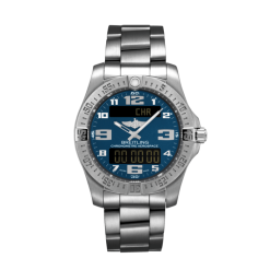 Breitling Men’s Aerospace Evo, 43mm, Titanium, Mariner Blue Dial, E79363101C1E1