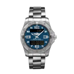 Breitling Men’s Aerospace Evo, 43mm, Titanium, Mariner Blue Dial, E79363101C1E1