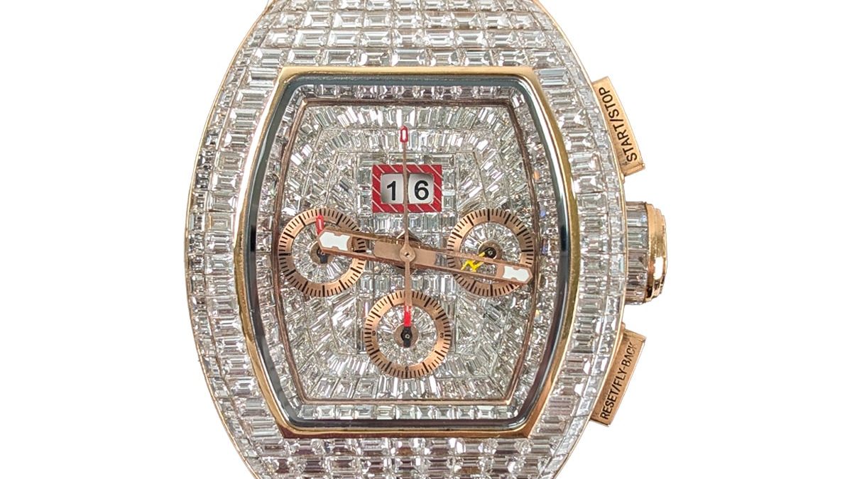 Iced out richard mille watch sale