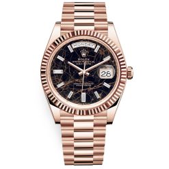 Rolex Day-Date 228235 Eisenkiesel Diamond Dial Rose Gold President 40mm Watch