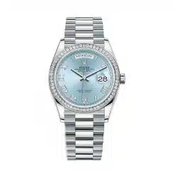 Day date blue dial best sale