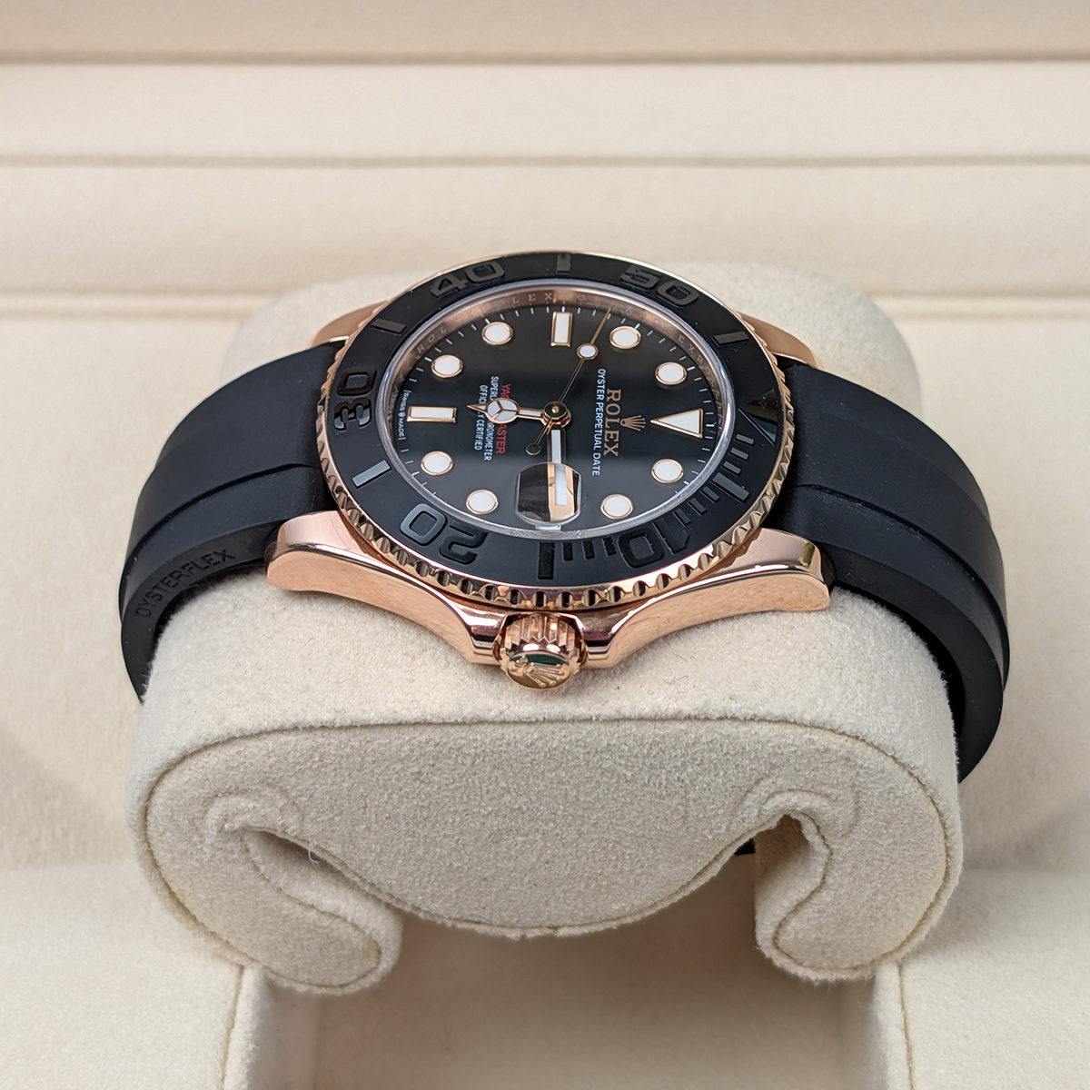 Rolex Yacht-Master 268655-0017 37mm Rose Gold Oysterflex Watch
