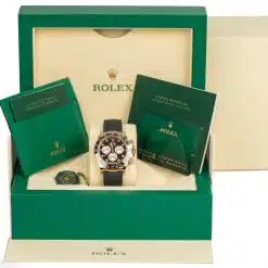 Alternative view of Rolex Daytona 126515LN Black Diamond 40mm Everose Gold Oysterflex Watch