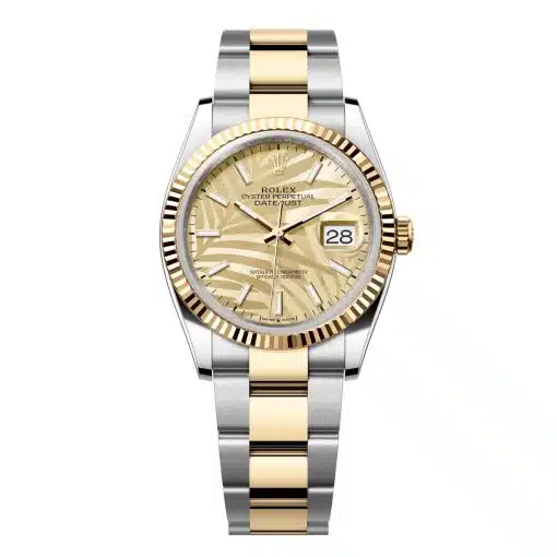 Rolex Datejust 126233-0038 Golden Palm Motif 36mm Dial Oyster Bracelet ...