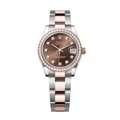 Rolex Datejust 278381RBR-0027 Chocolate Set with Diamonds 31mm Dial Diamond-Set Bezel and Oyster Bracelet Watch