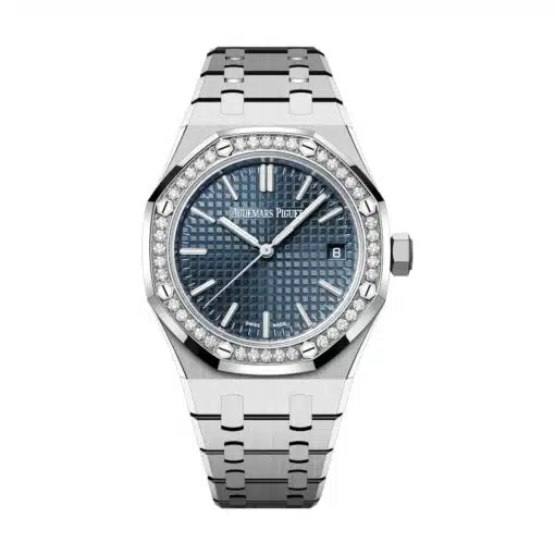 Audemars Piguet 15551ST.ZZ.1356ST.05 Royal Oak “Bleu nuit nuage 50” with “Grande Tapisserie” Pattern 37mm Dial Stainless Steel Bracelet Watch