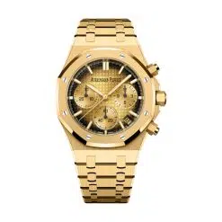 Audemars Piguet 26240BA.OO.1320BA.02 Royal Oak Smoked Yellow with “Grande Tapisserie" Pattern 41mm Dial 18-Carat Yellow Gold Bracelet Watch