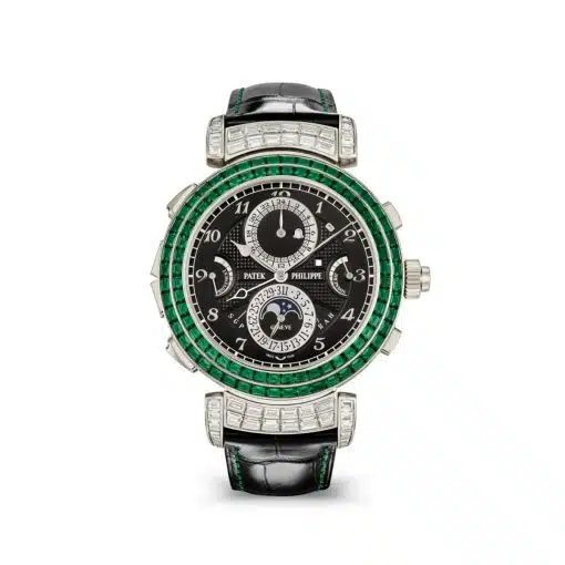 Patek Philippe 6300-403G-001 GRAND Complications Ebony Black Opaline Dial Black Alligator Leather Strap