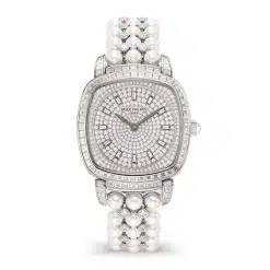 Patek Philippe 7042-100G-010 Gondolo Paved with 251 Diamonds Dial Akoya Pearls and White Gold Bracelet
