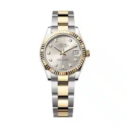 Rolex Datejust 31mm 278273-0019 Silver Set with Diamonds Dial Stainless Steel and Yellow Gold Oyster Bracelet Watch