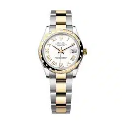 Rolex Datejust 278343RBR-0001 White Roman Numeral 31mm Dial Stainless Steel and Yellow Gold Oyster Bracelet Watch