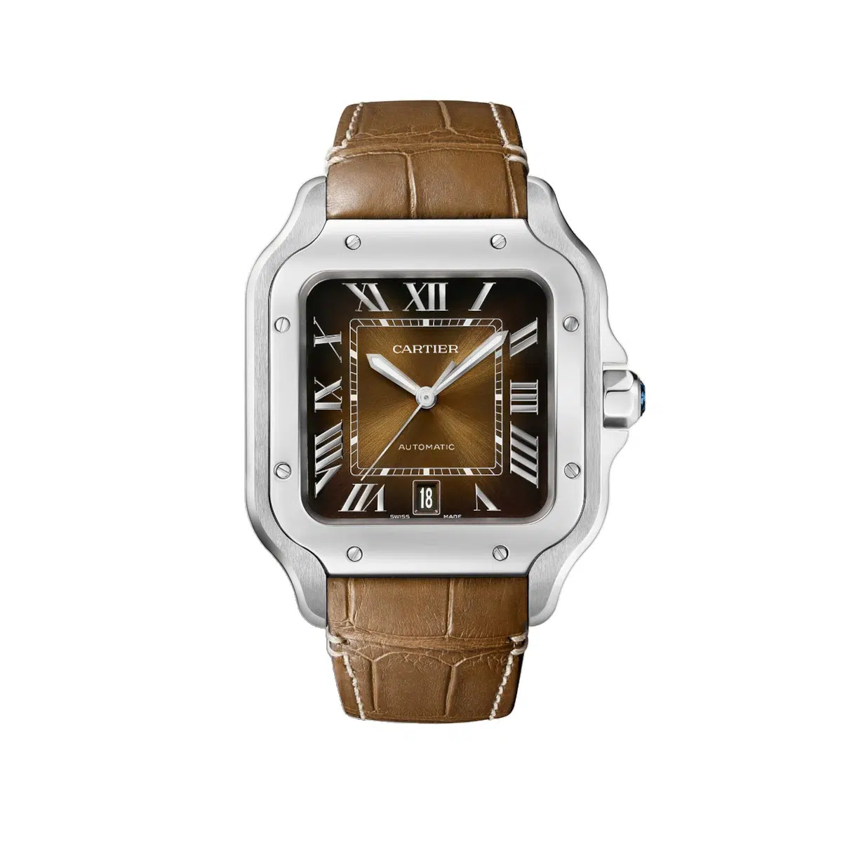 Cartier WSSA0064 Santos de Cartier Graduated Brown Dial Large