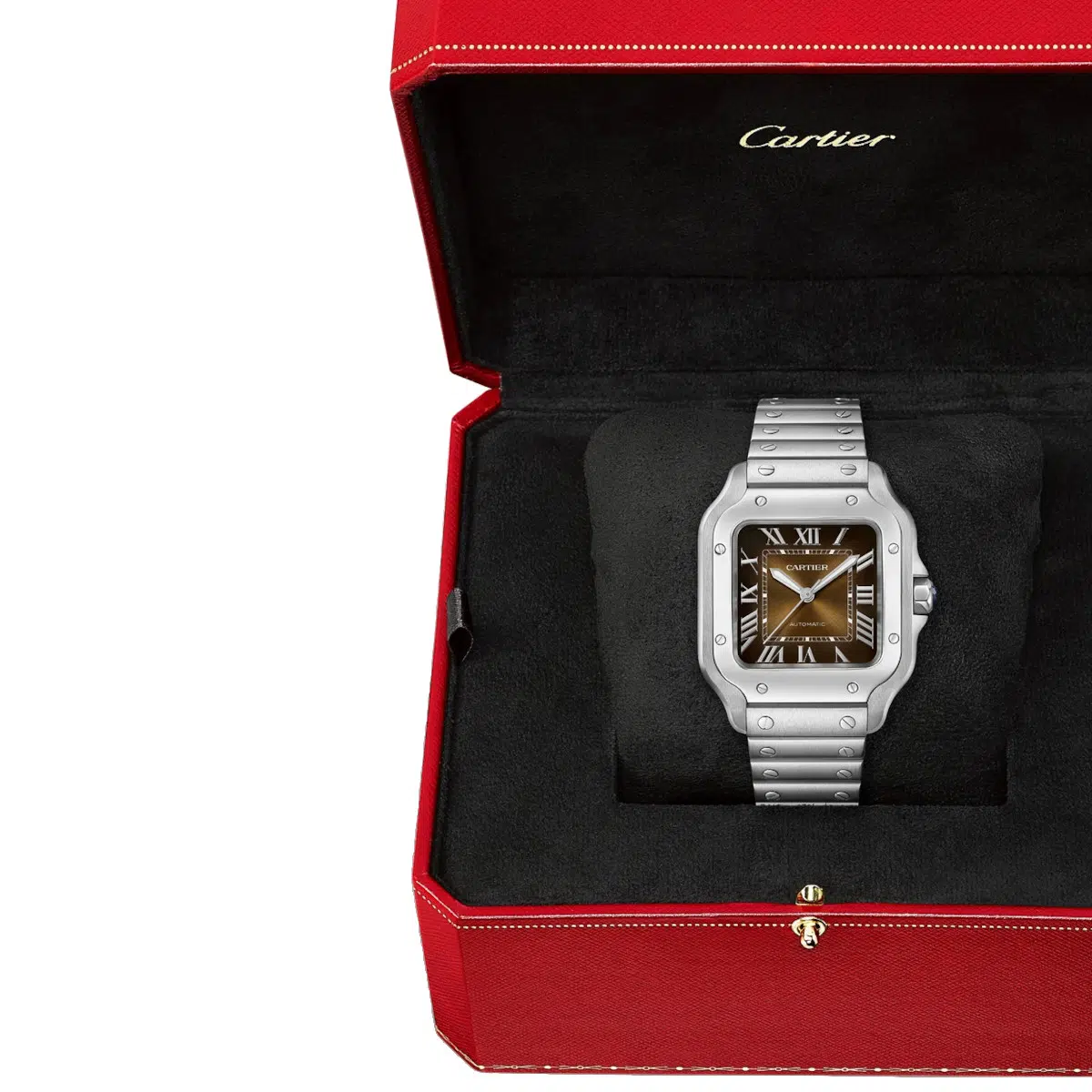 Cartier WSSA0065 Santos Medium Brown Dial | Luxury Watches USA