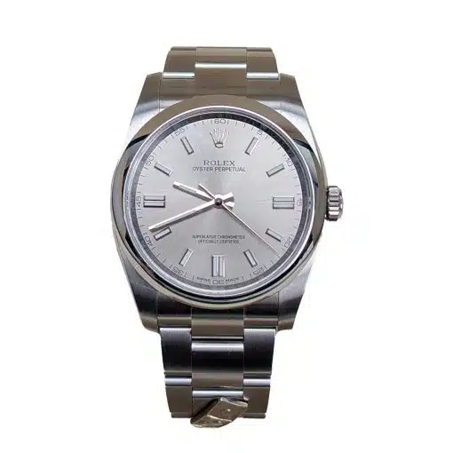 Rolex 116000 Domino's Oyster Perpetual 36mm Silver Dial Watch
