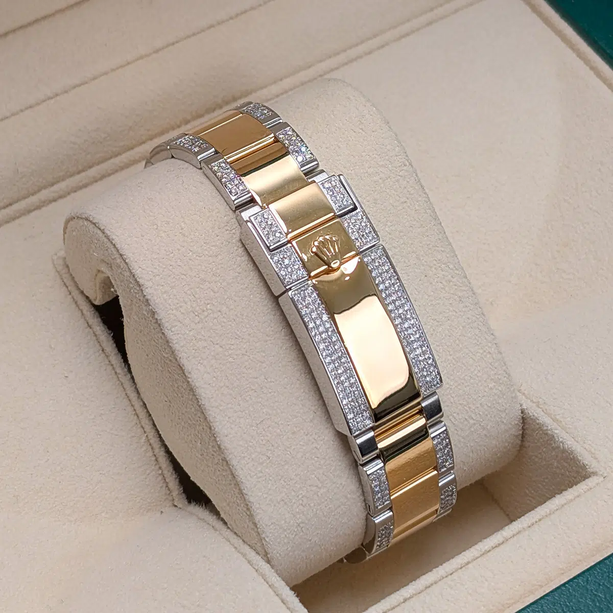 Rolex Daytona 116523 Custom Dial Black PVD Bezel Aftermarket Iced Out Bracelet and Lugs - Image 5