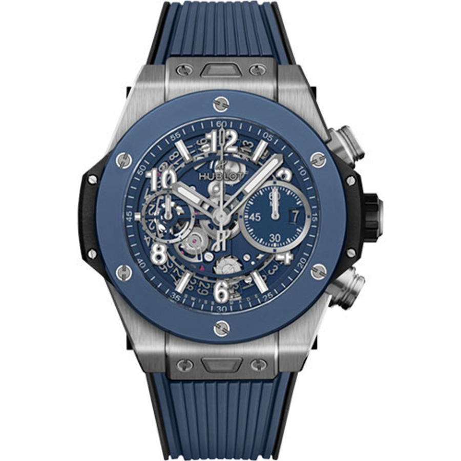 Hublot Big Bang Unico Titanium 42mm Blue Skeleton Chronograph HUB1280 441.NL.5171.RX