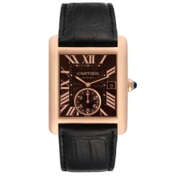 Cartier Tank W5330002 34MM Rose Gold Brown Dial Watch