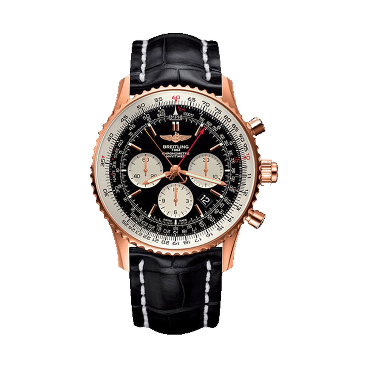 Breitling Navitimer B03 Chronograph Rattrapante 45 Red Gold RB031121