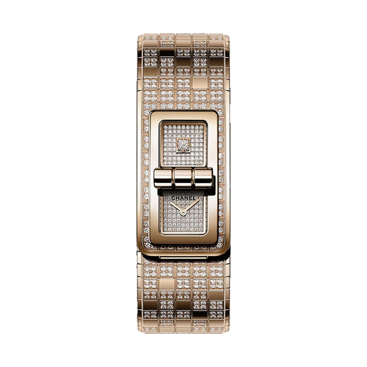 Chanel CODE COCO Quartz Watch Beige Gold Diamond Bezel Bracelet