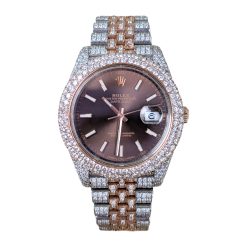 Rolex 126331 Iced out Chocolate Index Jubilee 41mm Watch