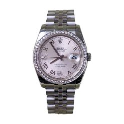 Rolex Datejust 116200 Oyster Perpetual 36 mm Aftermarket Diamond Bezel and Dial
