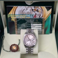 Alternative view of Rolex Datejust 116200 Oyster Perpetual 36 mm Aftermarket Diamond Bezel and Dial